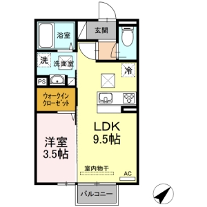 ヴィーナス理科大前 1LDK